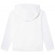 Biała bluza z kapturem dla chłopca Boss 005481 - C - markowe bluzy dla dzieci i nastolatków