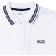 Biała koszulka polo dla chłopca Hugo Boss 005482 - C - eleganckie polówki dla dzieci i nastolatków