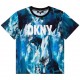 Koszulka chłopięca drukowana DKNY 005487 - A -markowe t-shirty dla dzieci