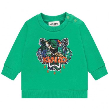 Zielona bluza dla niemowlęcia Kenzo 005512 - A - bluzy niemowlęce i dziecięce dla chłopców