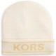 Kremowa czapka dla dziewczynki Michael Kors 005521 - A - oryginalne, markowe czapki dla dzieci i młodzieży