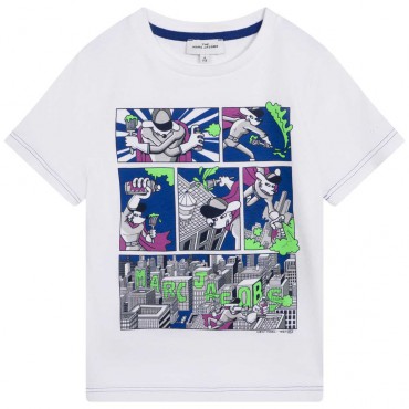 Koszulka chłopięca z komiksem Marc Jacobs 005530 - A - t-shirty dla dzieci