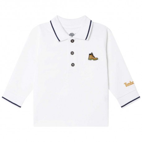 Polo niemowlęce dla chłopca Timberland 005554 - A - białe koszulki dla dzieci