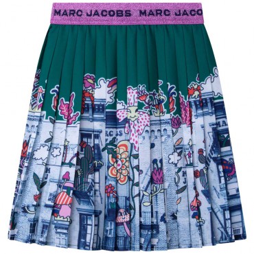 Plisowana spódnica dziewczęca Marc Jacobs 005566 - A - spódnice dla dzieci - sklep internetowy euroyoung.pl