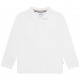 Biała koszulka polo dla chłopca Boss 005609 - A - markowe polówki dla dzieci i nastolatków - sklep internetowy