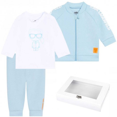 Komplet niemowlęcy chłopięcy Karl Lagerfeld 005640 - A -ekskluzywne dresy dla niemowląt