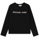 Czarna koszulka dziewczęca Michael Kors 005652 - A - bluzki dla dzieci i nastolatek