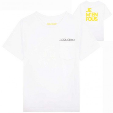 Biały t-shirt chłopięcy Zadig&Voltaire 005665
