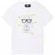 Biały t-shirt dla chłopca Karl Lagerfeld 005677 - A - markowe koszulki dla dzieci