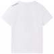 Biały t-shirt dla chłopca Karl Lagerfeld 005677 - C - markowe koszulki dla dzieci