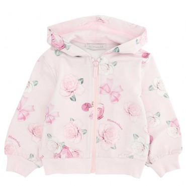 Bluza niemowlęca dla dziewczynki Monnalisa - A - 005693 - różowe bluzy w kwiaty
