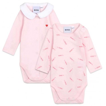 Body niemowlęce dla dziewczynki 2 szt Boss 005700 - A - ekskluzywne ubranka dla niemowląt