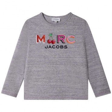 Szara koszulka dla dziewczynki Marc Jacobs 005704
