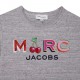 Szara koszulka dla dziewczynki Marc Jacobs 005704 - C - ekskluzywne topy dla dzieci 