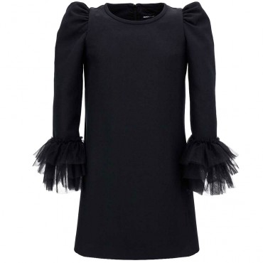 Czarna sukienka dla dziewczynki Monnalisa 005717