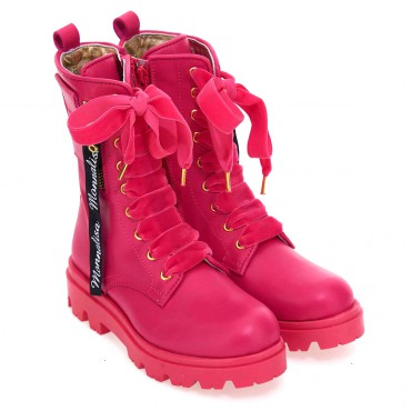 Różowe botki dla dziewczynki Monnalisa 005720 - A - ekskluzywne buty dla dzieci