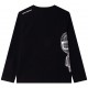 Czarna koszulka dla chłopca Karl Lagerfeld 005765 - B - modne bluzki dziecięce i młodzieżowe