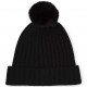 Czarna czapka dla dziewczynki Michael Kors 005772 - B - zimowe czapki z pomponem