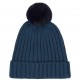 Niebieska czapka dziewczęca Michael Kors 005773 - B - zimowe czapki z pomponem