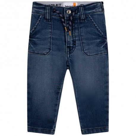 Miękkie spodnie niemowlęce Timberland 005781 - A - jeansy dla chłopczyka - sklep internetowy