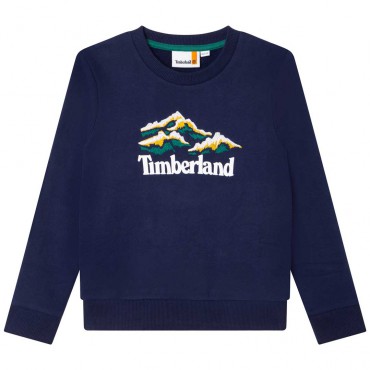 Granatowa bluza dla chłopca Timberland 005783 - A - bluzy dla dzieci i nastolatków