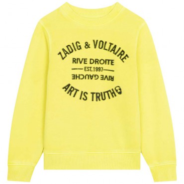 Żółta bluza dla chłopca Zadig & Voltaire 005787 - A - sklep internetowy, ubrania dla dzieci i nastolatków