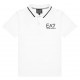 Białe polo dla chłopca EA7 Emporio Armani 005806 - A - markowe koszulki dla dzieci i nastolatków