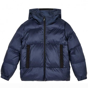 Granatowa, zimowa kurtka dziecięca EA7 005810 - A - ocieplone kurtki dla dziecka i nastolatka