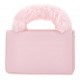 Różowa torebka dla dziewczynki Monnalisa 005811 - C - z futrzaną rączką i paskiem
