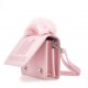 Różowa torebka dla dziewczynki Monnalisa 005811 - D - z futrzaną rączką i paskiem