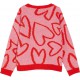 Żakardowy sweter dla dziewczynki Liu Jo 005838 - B - kolorowe swetry dla dzieci
