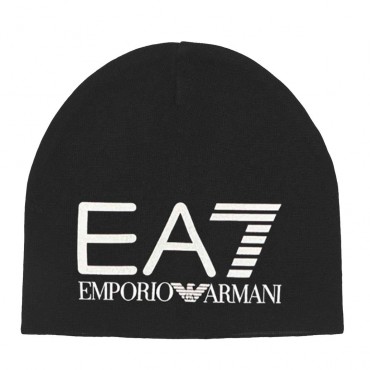 Czarna czapka dla dziecka EA7 Armani 005859