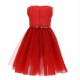 Czerwona tiulowa sukienka dla dziewczynki midi - C - do połowy łydki - monnslisa005868