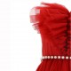 Czerwona tiulowa sukienka dla dziewczynki midi - G - do połowy łydki - monnslisa005868