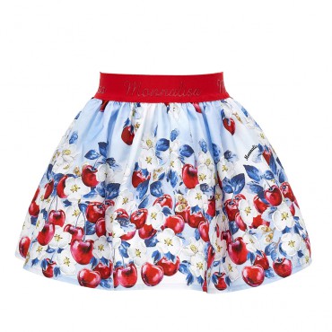 Drukowana spódnica dziewczęca Monnalisa 005870 - A - wizytowe spódniczki dla dzieci