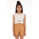 Crop top dziewczęcy w paski Liu Jo 005879 - A - krótka bluzka dla nastolatki