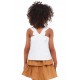 Biała bluzka dla dziewczynki Liu Jo 005882 - B - top z kokardką dla dziecka