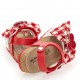 Czerwone sandałki dla dziewczynki Monnalisa 005900 - E - buty na lato dla dziecka