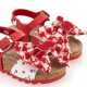 Czerwone sandałki dla dziewczynki Monnalisa 005900 - G - buty na lato dla dziecka