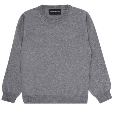 Szary sweter dla chłopca Emporio Armani 005905 - A - swetry dla dzieci