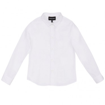 Biała koszula dla chłopca Emporio Armani 005311 - A - wizytowe ubrania dla dzieci
