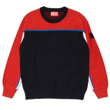 Bawełniany sweter dla chłopca Diesel 005919 - A - modne ubrania dla dzieci i nastolatków - sklep Warszawa