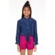 Granatowa koszula dla dziewczynki Liu Jo 005930 - A - modne bluzki dla nastolatek