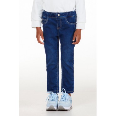 Elastyczne spodnie dla dziewczynki Liu Jo 005932 - A - modne ubrania dla dzieci