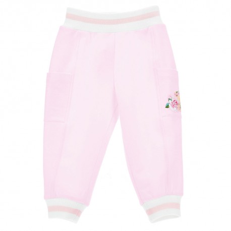 Różowe spodnie dla dziewczynki Monnalisa 005969 - A - sklep dla dzieci