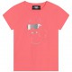 Koralowa koszulka dziewczęca Karl Lagerfeld 005976 - A - markowe bluzki dla dzieci