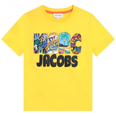 Żółta koszulka dla dziecka Marc Jacobs 006004 - A - kolorowe t-shirty dla dzieci