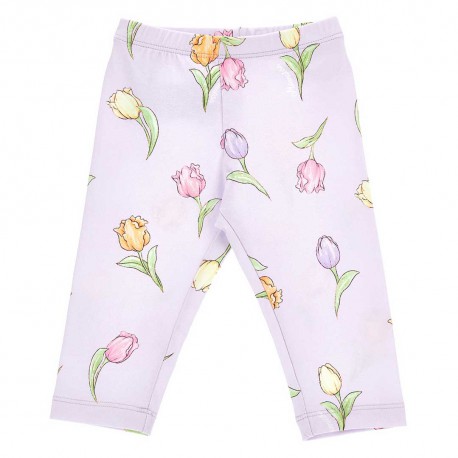 Fioletowe legginsy niemowlęce Monnalisa 006018 - A - ubranka dla dziewczynki