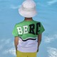 Biało-zielona koszulka chłopięca Iceberg 006041 - C - oryginalne t-shirty dla dzieci i nastolatków