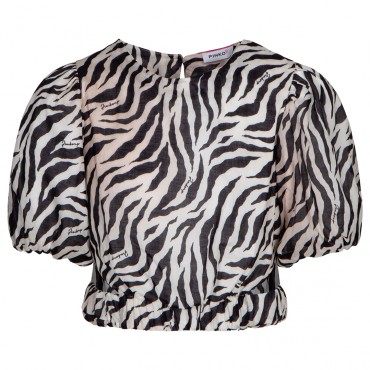 Bluzka dziewczęca w paski zebry Pinko Up 006045 - A - oryginalne ubrania młodzieżowe